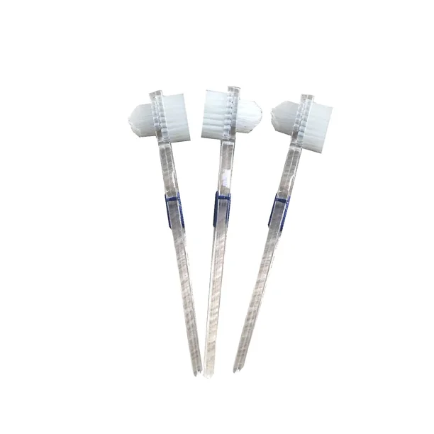 Paquete de 3 cepillos para dentaduras postizas, herramienta de limpieza de dientes postizos, cepillo de dientes de doble cara