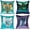 Gold Green,lake Purple, variant on MOCOFO Reversible Sequin Pillow Cover - Magic Flip Sequin Throw Pillowcase for Sofa, Couch, Home, Car, Bed Decor 16x16 Inch (Navy Blue Matte Purple)