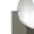 thumbnail image 5 of 7", 6"H Silver Glass Orb Geometric Sculpture with Clear Orb and X-Shaped Holder, by DecMode (2 Count), 5 of 9