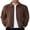 Brown, variant on Men's Flight Suede Jacket Aviator Bomber Jacket Vintage Suede Jaket Leather Coat