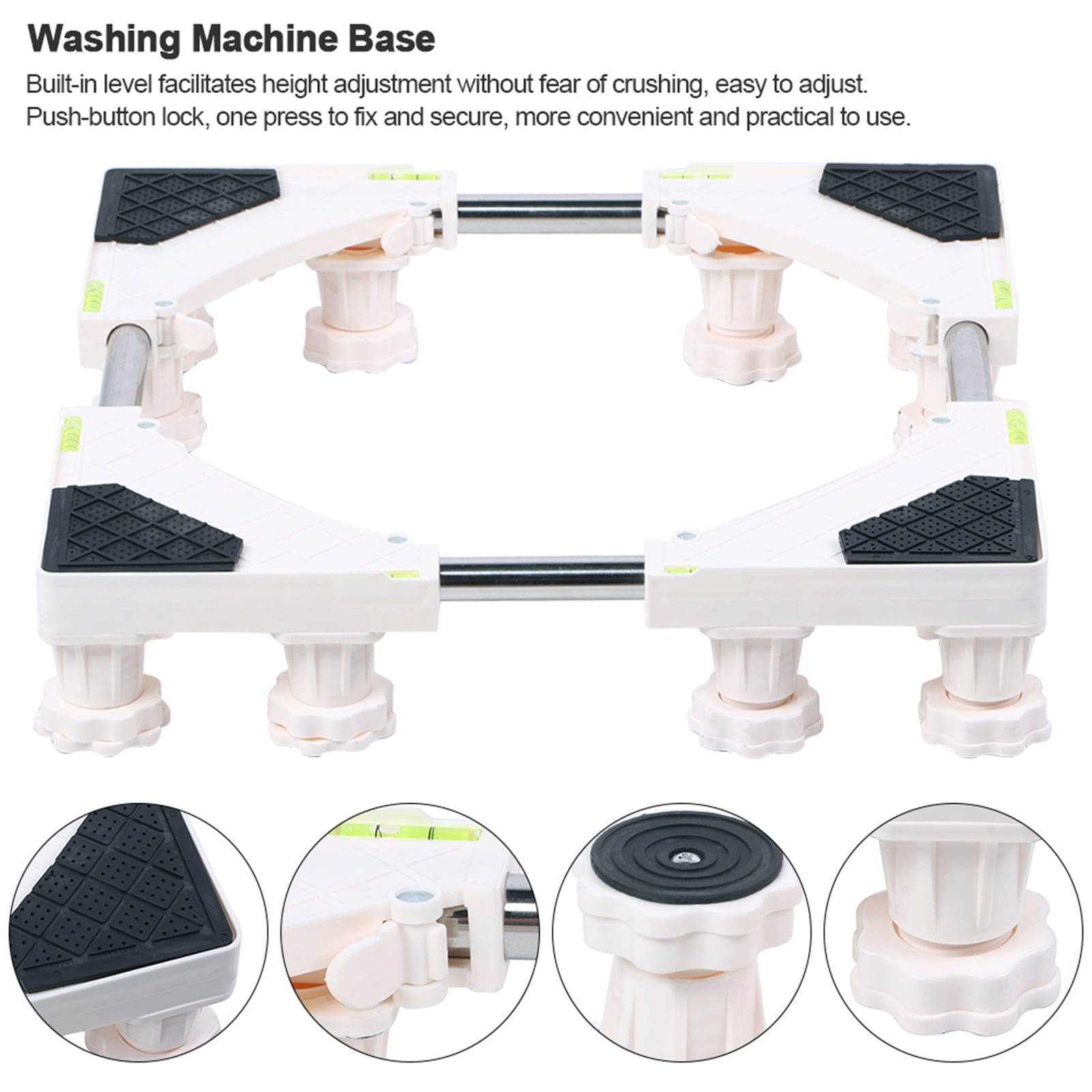Riousery 12 Feet Washing Machine Base Stand Holder Rack Strong Bearing for Automatic Washing Machine