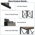 thumbnail image 2 of Aimee Lii 3 Piece Patio Rattan Furniture Set with Acacia Wood Tabletop, Backyard Furniture, Gray, 2 of 6