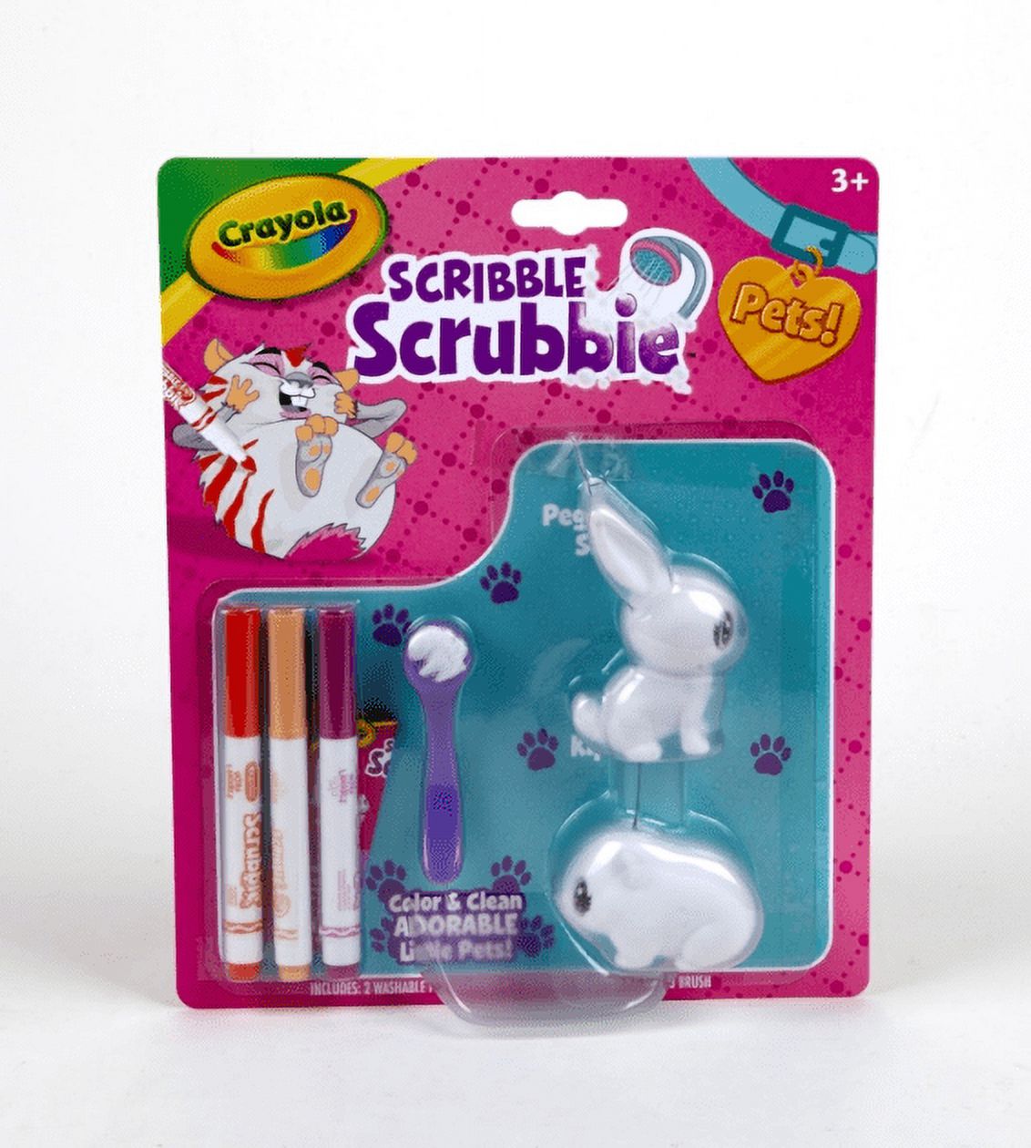 Crayola Scribble Scrubbie Pets Pack Coloring Set, Beginner Unisex