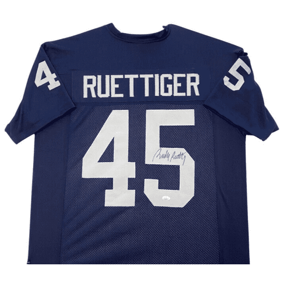 Rudy Ruettiger Signed Autographed Blue Jersey JSA Authenticated