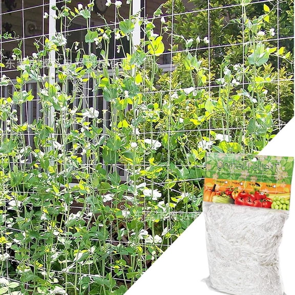 Meidiya 5/10m Plant Trellis Netting,Heavy-Duty Polyester Grow Net,Garden Trellis Netting with Square Mesh for Climbing Plants, Vegetables, Fruits, and Flowers