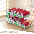 thumbnail image 2 of Lot de 2 Distributeur de Canettes de Soda pour Réfrigérateur Supports pour Frigo Mini Rack Skinny Conteneur Large Réglable, 2 of 6
