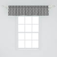thumbnail image 2 of Ambesonne Crazy Art Window Valance, Vertically Arranged Bohemian Style Freaky Stripes in Monochrome, Curtain Valance for Kitchen Bedroom Decor with Rod Pocket, 54" X 12", Charcoal Grey and White, 2 of 3
