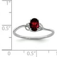 thumbnail image 2 of Primal Silver Sterling Silver Rhodium-plated Diamond and Garnet Oval Ring, 2 of 4