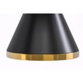 thumbnail image 6 of LeisureMod Qorvus Mid-Century Modern Round Dining Table with 60" Sintered Stone Top and Black/Gold Pedestal Base for Dining Room and Kitchen (White), 6 of 6
