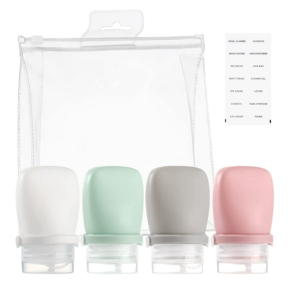 Botellas de viaje RONRONS Silicone Squeeze de 38 ml (4 piezas)