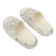 thumbnail image 3 of Sandalias de mujer con suela gruesa y estampado de grafiti, zapatillas de moda distintivas, color blanco, talla 40-41, 3 of 15