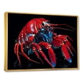 thumbnail image 2 of Designart "Contemporary Crimson Mantis Shrimp II" Coastal Coral Under Water Floater Framed Canvas Wall Art, 2 of 5