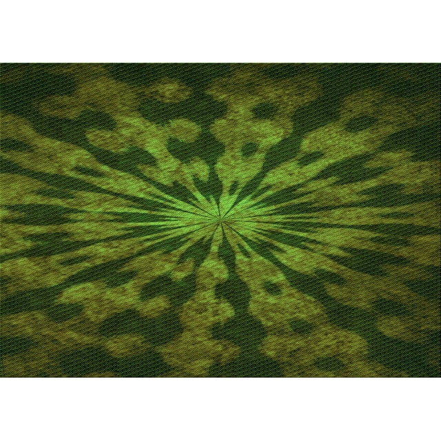 Ahgly Company Machine Washable Indoor Rectangle Transitional Dark Forest Green Area Rugs, 8' x 10'