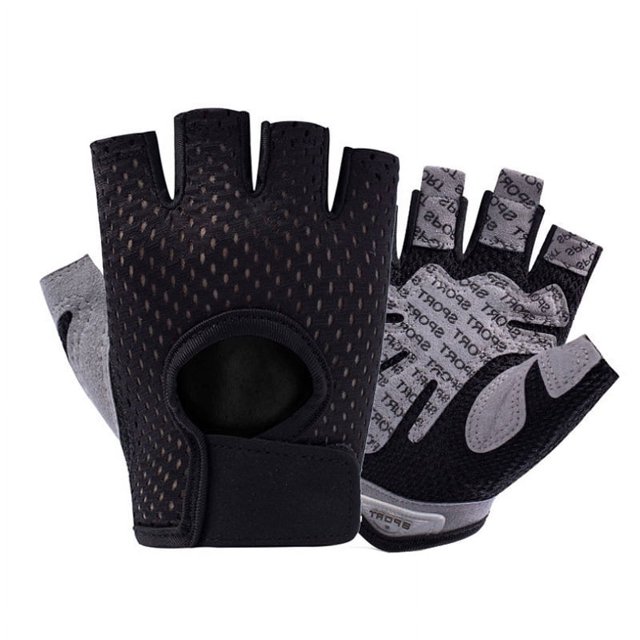 Guantes de fitness de medio dedo para hombres y mujeres, para entrenamiento en gimnasio, mancuernas, yoga, deportes, equitación, malla de mariposa, transpirables y finos