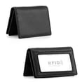 thumbnail image 2 of HAWEE Men's Bifold Front Pocket Wallet Genuine Leather RFID Blocking Card Billfold 5 Slots with Cash Clip, Black, 2 of 7