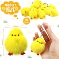 thumbnail image 2 of 10 Pcs Small Chicken Keychain - Mini Realistic Plush Chick Fur Stuffed Toy Chick for DIY Decorations Party Favors(Yellow）, 2 of 7