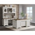 thumbnail image 3 of Intercon 66" Executive Desk in Rustic White & French Oak, 3 of 4