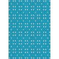 thumbnail image 1 of Ahgly Company Indoor Rectangle Patterned Bright Turquoise Blue Novelty Area Rugs, 6' x 9', 1 of 6