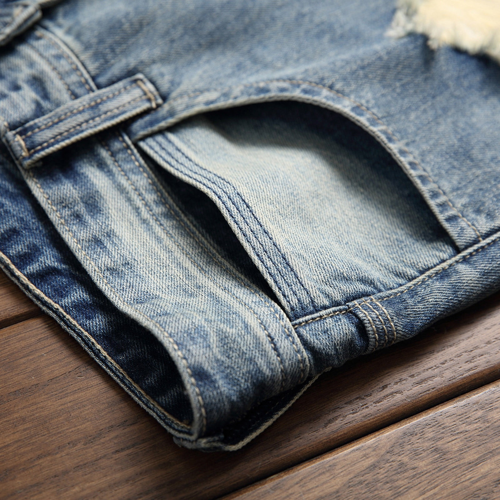 XZNGL Jean Homme Shorts 36 Mens Ete Court Micro Inelastique Shorts Fermeture a Glissiere Ouvert Cinq Points Court Demi Short Jeans Jean Mens 38 Mens