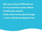 Yookidoo Baby Bath Toy - Spin N Sprinkle Transparent Water Lab, Attaches to Any Tub Wall, 1-3 Years
