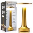 thumbnail image 1 of Bell + Howell Lexington Table Lamp Small Cordless Touch LED Rechargeable Lamp for Bedside Desk Nightstand Gold, 1 of 7