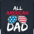 thumbnail image 3 of Instant Message - All American Dad - Men's Crew Neck Fleece Pullover, 3 of 6