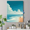 thumbnail image 4 of Toile Murale Couple Marchant sur la Plage 15,75 X 11,81 Pouces, 4 of 8