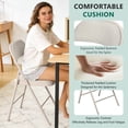 thumbnail image 6 of HOUSNIFLEX 4-Pack Fabric Folding Chairs, Padded Seat & Back, Heavy Duty Metal Frame, Portable Foldable Chairs for Home, Party & Events, Beige, 6 of 9