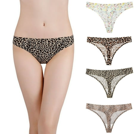 

DENGDENG Women Sexy Seamless Underwear Breathable Thong Low Waisted Panties