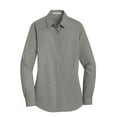 thumbnail image 5 of Port Authority Adult Female Women Plain Long Sleeves Shirt Monument Grey Small, 5 of 6