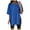 Blue, variant on Women Sports Shirt Short Sleeve Loose with Slits Polyester Casual Daily Workout Wear
