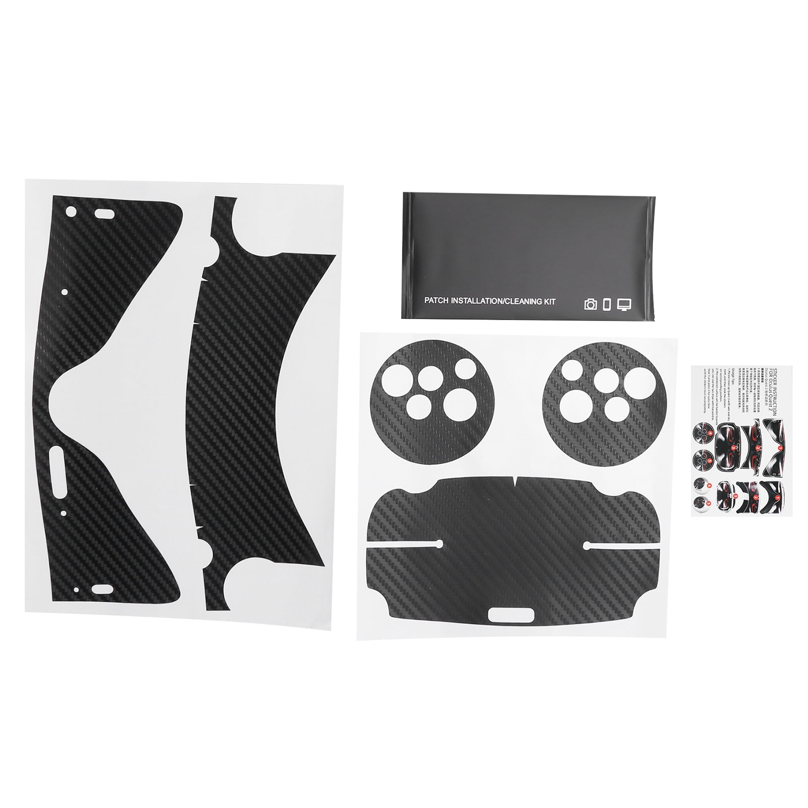 VR Glasses Controller Headset Protective Stickers PVC Skin Cover for Oculus  Quest 2Carbon Fiber Style Black