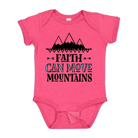

Inktastic Faith Can Move Mountains Gift Baby Girl Bodysuit
