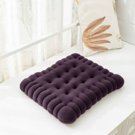 

SOAOUN Buttocks Cushion Keep Warm Good Resilience Cozy Household Square Biscuit Plush Chair Pad