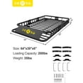 thumbnail image 2 of 2025 New 64" x 39" Universal Roof Rack Carrier Basket, 200 Lbs Capacity Roof Cargo Basket with Extension Luggage Holder Basket Heavy Duty for SUVs, Trucks, Vehicles, 2 of 7