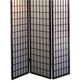 thumbnail image 4 of JERFIT Japanese Shoji Style 3-Panel Room Divider Screen, Wood Frame with Cherry Finish for Home Privacy and Space Partition, 4 of 5