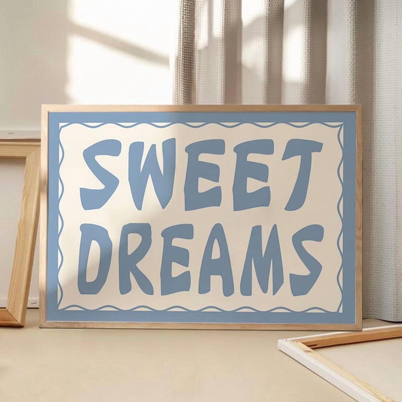 Sweet Dreams Unframed Poster Print for Bedroom Wall Art, Retro Apartment Decor, Trendy Gift UNFRAMED Poster