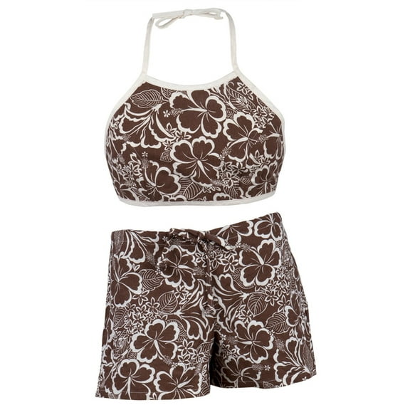Sports Halter Top and Shorts Set - Large