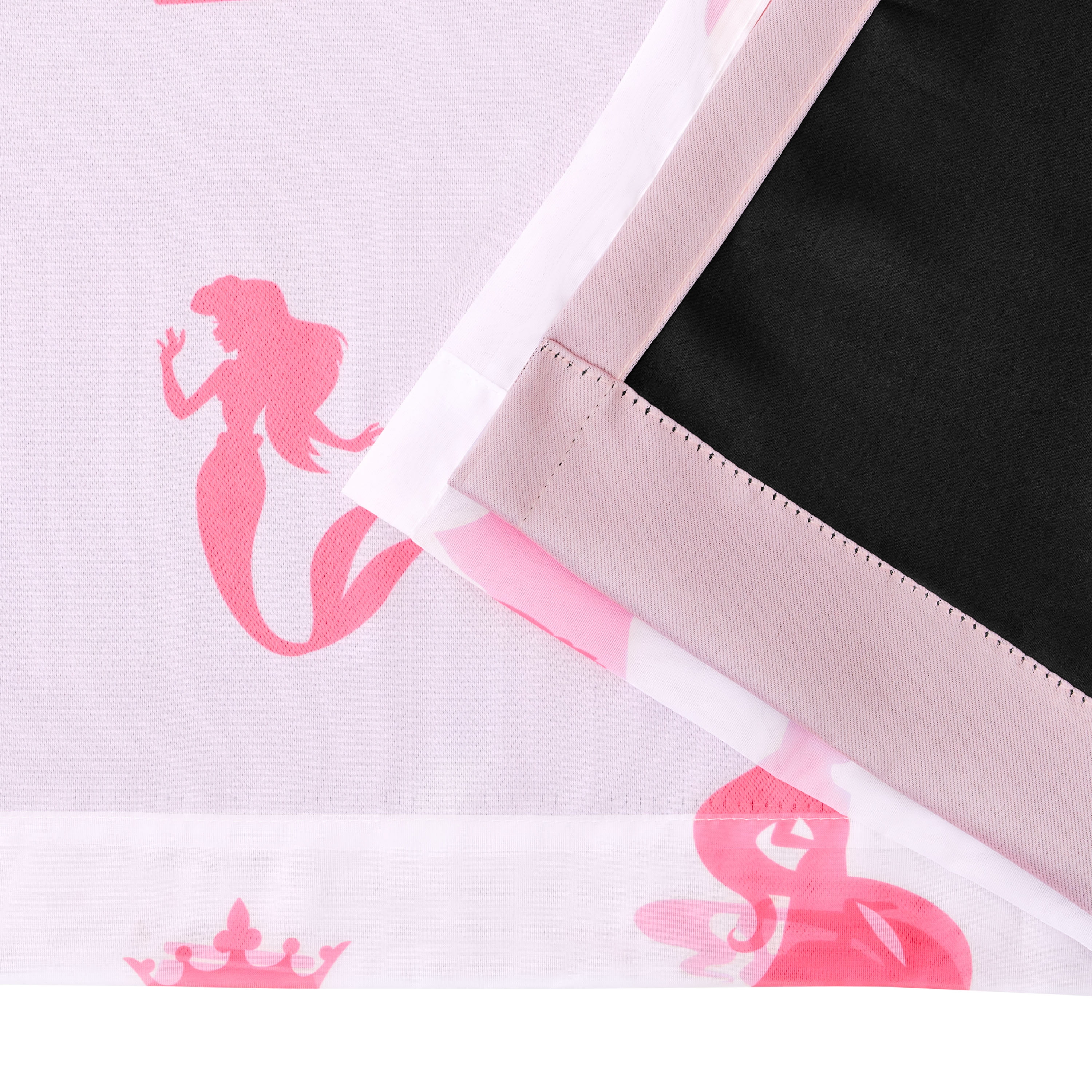 Princess Sheer and Blackout Kids Drape, 38" x 63", Pink and White, Disney