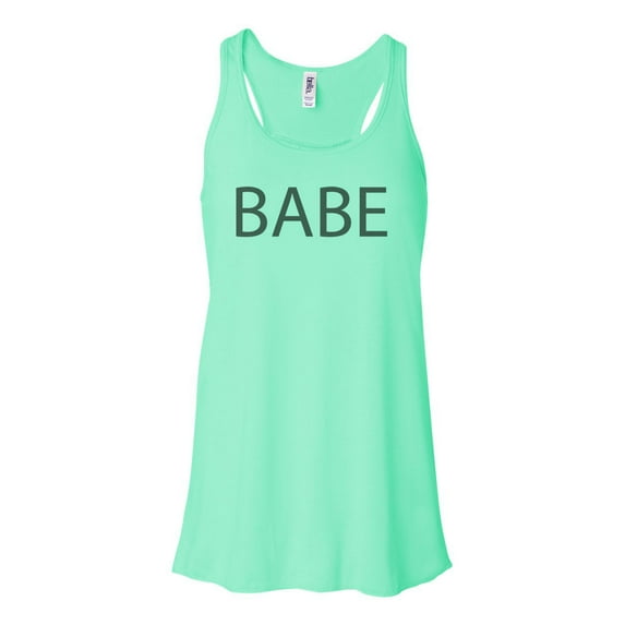 "Racerback, Babe, Babe Tank Top, Soft Bella Canvas, Sublimation, Workout Clothes, Ladies Tank, Gift For Her, Mint , SMALL"