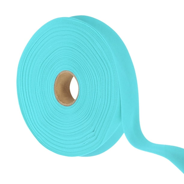 Cinta Sesgada Doblada Doble Uxcell para Coser, Cinta de Algodón para Unir Colchas, Doblada Doble, Azul Brillante, 0.98 pulgadas