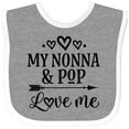 thumbnail image 3 of Inktastic Nonna and Pop Love Me Girls Baby Bib, 3 of 4