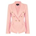 thumbnail image 1 of Blazer Style Militaire à Double Boutonnage pour Femmes (US6, Rose), 1 of 4
