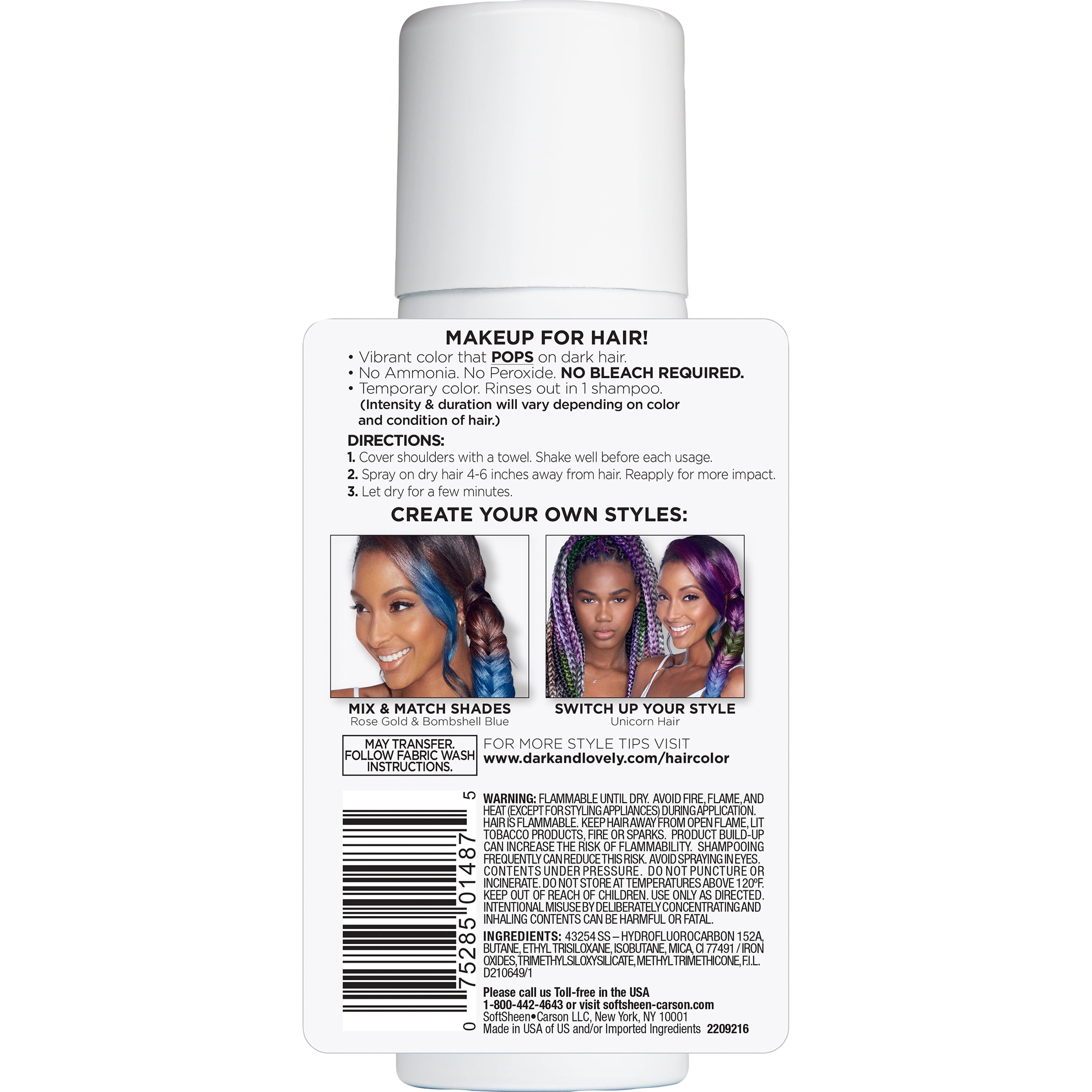 SoftSheen-Carson Dark and Lovely Go Intense Temporary Hair Color Sprays, Rose Gold, 2 oz