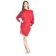 thumbnail image 2 of Vestido escote asimetrico Roman Fashion /Juvenil, 1201 (Rojo) rojo G, 2 of 4