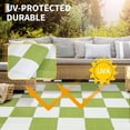 thumbnail image 4 of Garvee 8'x10' Plastic Outdoor Rug Checkboard Woven Outdoor Carpet, Geometric Plaid Rugs Reversible Outside Carpet for RV Camping Balcony Deck Backyard, Light Green, 4 of 6