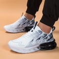 thumbnail image 4 of Hmhnsya Men Lightweight Breathable Mesh Running Shoes, Gradient Flame Print Hollow Shock Absorbing Blade Sole Casual Athletic Trainers for Workout Walking Sports, 4 of 8
