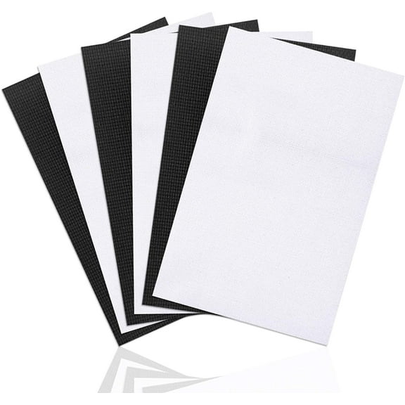 6 Pieces Classic Reserve Aida Cloth Cross Stitch Cloth, DaKuan 11 Count Cross Stitch Fabric, White & White, 12 by 18-Inch