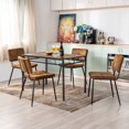 thumbnail image 2 of Homylin Set 4 Sillas de Comedor de Suede Moderno con Metal Piernas, Conjunto 4 de Comdores para Sala de Estar,Cocina,Comedor, Cafe, Marron, 2 of 7