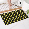 thumbnail image 4 of Yellow Lemon Fruits Black Pattern Bathroom Rugs Mat,Non Slip Microfiber Bathroom Rug,Rubber Backing,Soft Bathroom Mats for Bathroom Floor,Tub and Shower,17x30in(43x75cm), 4 of 5